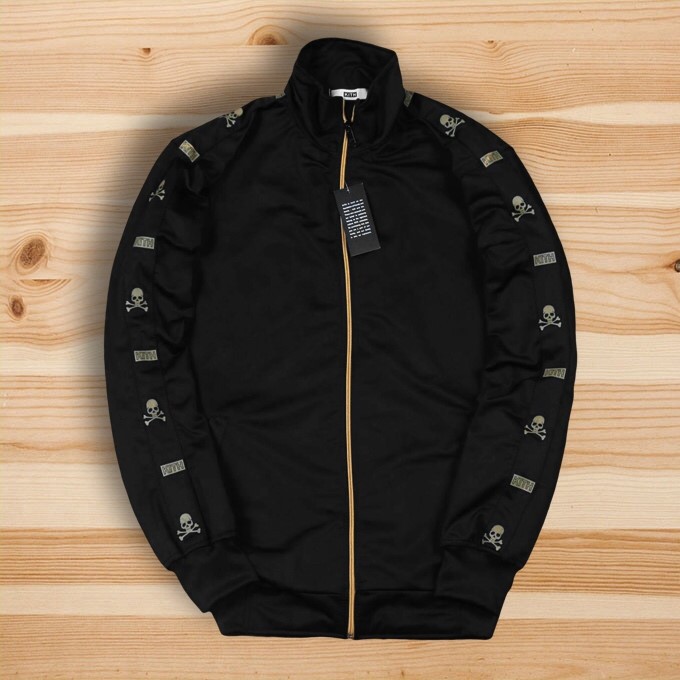 NOMDC TRACKTOP JACKET KITH X MASTERMIND SLEEVES ZIPPER SKULL LOGO SIDE PRINT