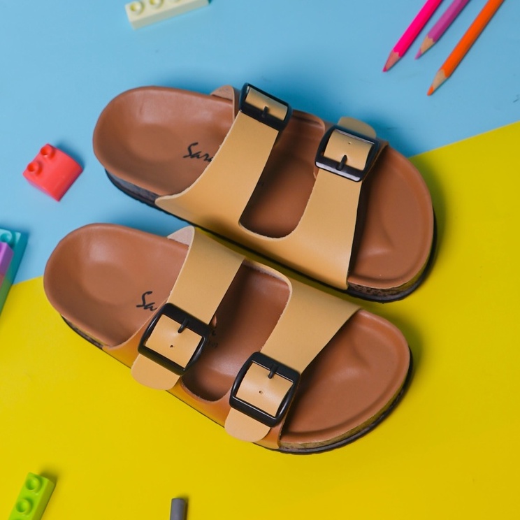 Sara Sara JINNY KIDS Sandal anak perempuan casual sendal slop anak cewek model birken gesper ban dua