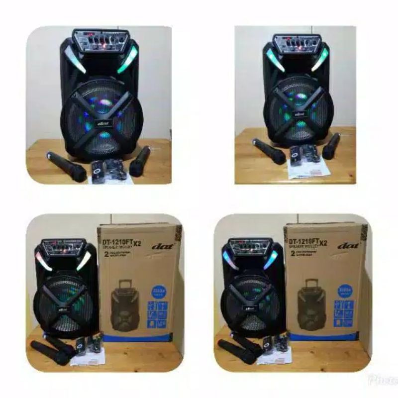 Speaker portable dat dt 1210ft x2 original speaker portable dat 12 inch