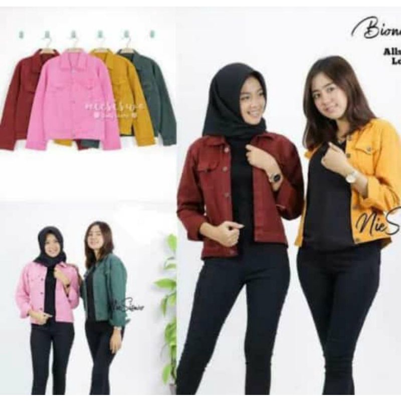 Jaket biondy wanita/jaket jeans termurah