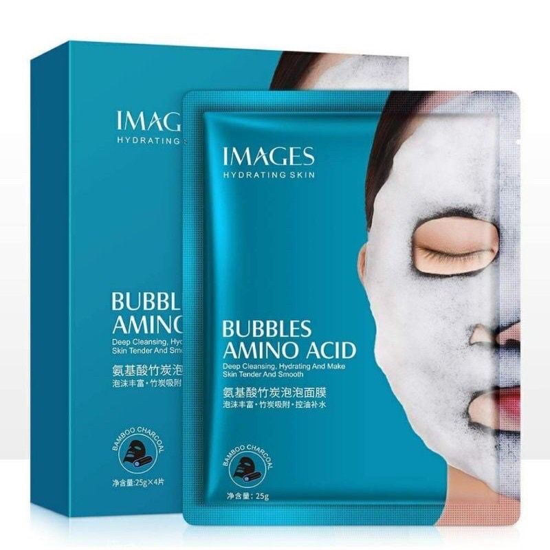 Images Facial Bubble Mask 100% Ori / Images Bubbles Amino Acid Sheet Mask / Masker Wajah Images Bubble Amino Acid / Masker Wajah Glowing / Masker Melembabkan &amp; Mencerahkan Wajah / Masker Pengangkat Komedo &amp; Sel Kulit Mati / Masker Menghilangkan Jerawat