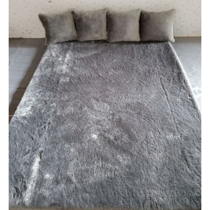 karpet bulu rasfur polos/kasur bulu polos