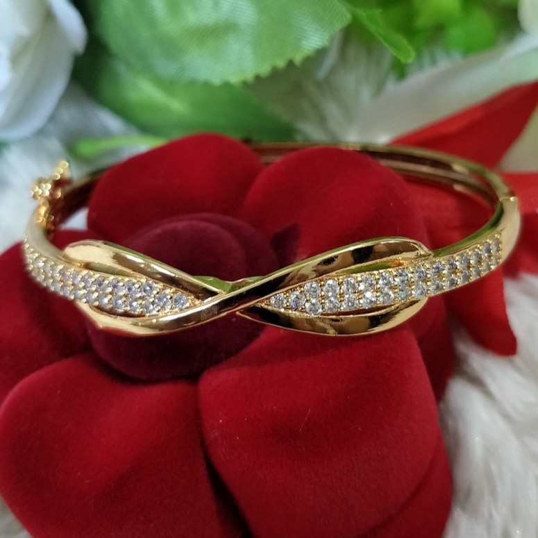 Gelang bangle bangkok dewasa - Perhiasan lapis emas 22 K