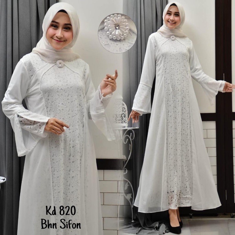GAMIS PUTIH LEBARAN UMROH JUMBO KAFTAN PUTIH