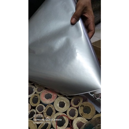 Stiker Skotlet Silver Merk Profix L45cm x P100cm Stiker Kilap Silver Glossy