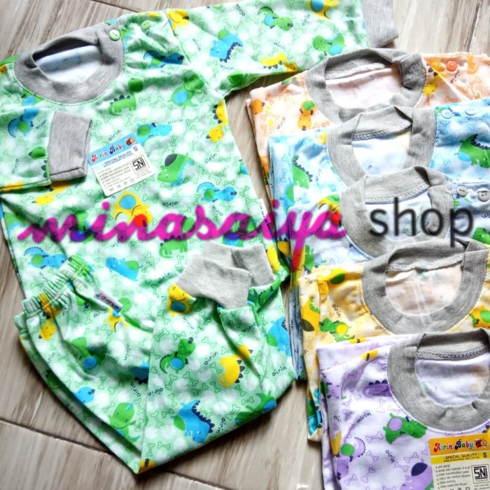 (BISA COD) AIRIN BABY Setelan Bayi Lengan Panjang Uk. S - XL - Ukuran S