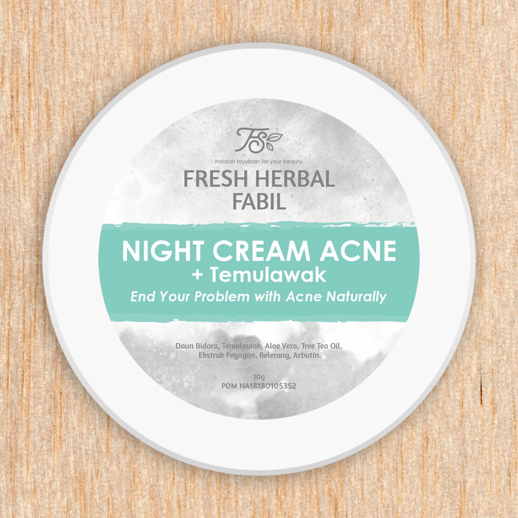 LastStock || Fabilskin NightCream Acne Herbal Fabil Beauty Skin BPOM Perawatan Wajah Kosmetik Herbal