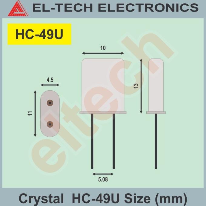 2MHz 2 MHz Kristal Crystal XTAL Oscillator Osilator 2 Pin HC-49 elt3ch
