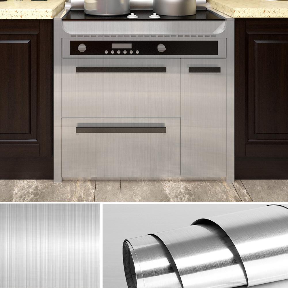 Rebuy Stiker Dinding Silver Removable Kitchen House Appliance Furniture Kulkas Perekat Diri Dekorasi Rumah
