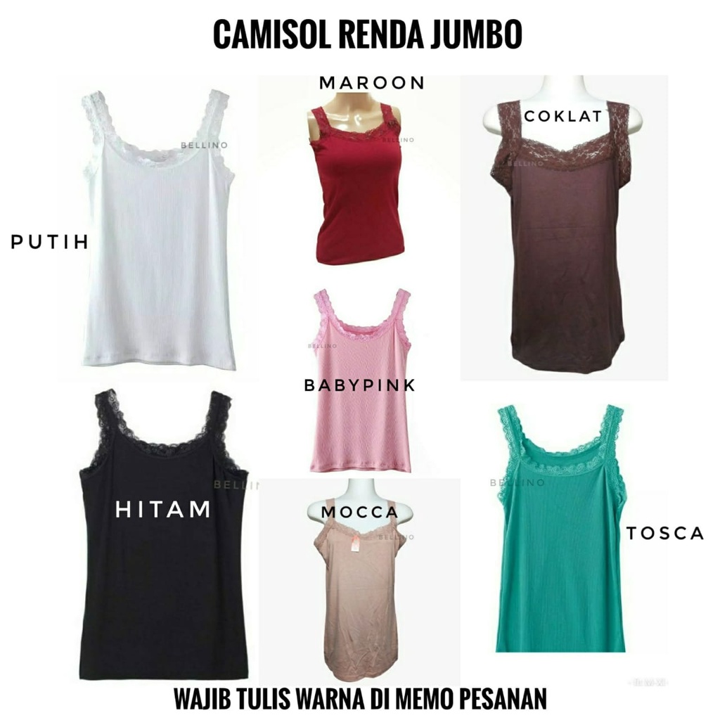 Camisol Tank Top Jumbo Renda Fit to XXL Viorano Super Soft Tanktop Jumbo Wanita Viorano Tangtop Adem-1