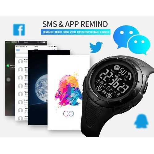 Skmei Jam Tangan Smartwatch Pria Bluetooth Pedometer Heartrate Jamtangan Bluetoth Cowok Keren