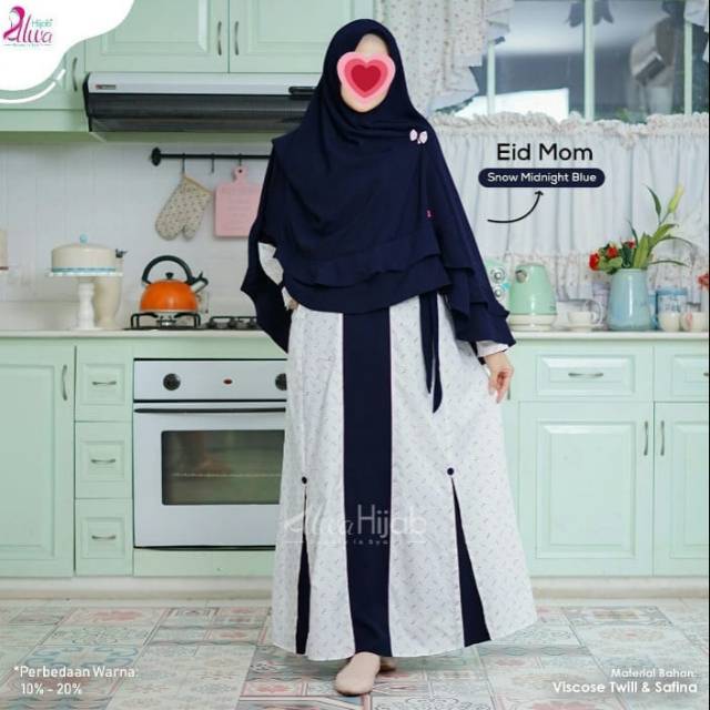 Eid Series Snow Midnight Size XL, Original by Alwa Hijab