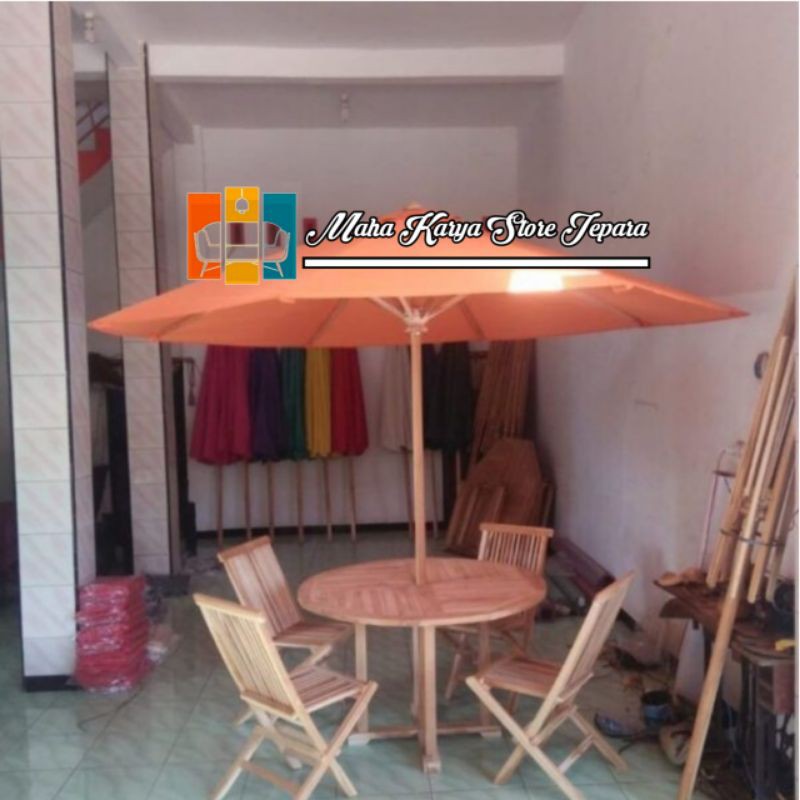 meja taman payung lipat meja cafe meja lipat pantai meja santai payung outdoor taman