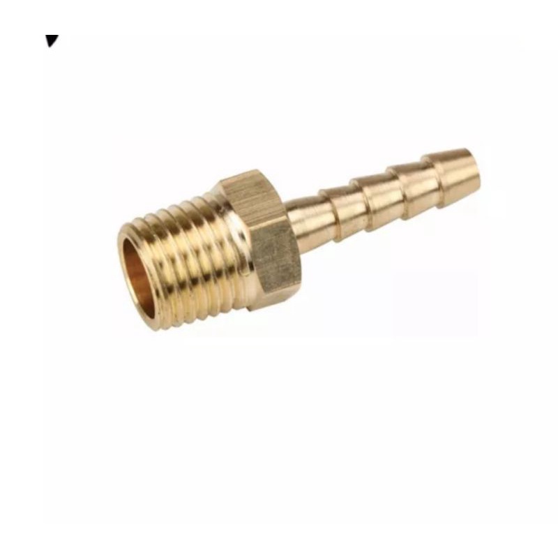 nepel selang drat luar 1/8 x 5/16 kuningan / nepel selang kuningan 1/8x5/16 drat luar