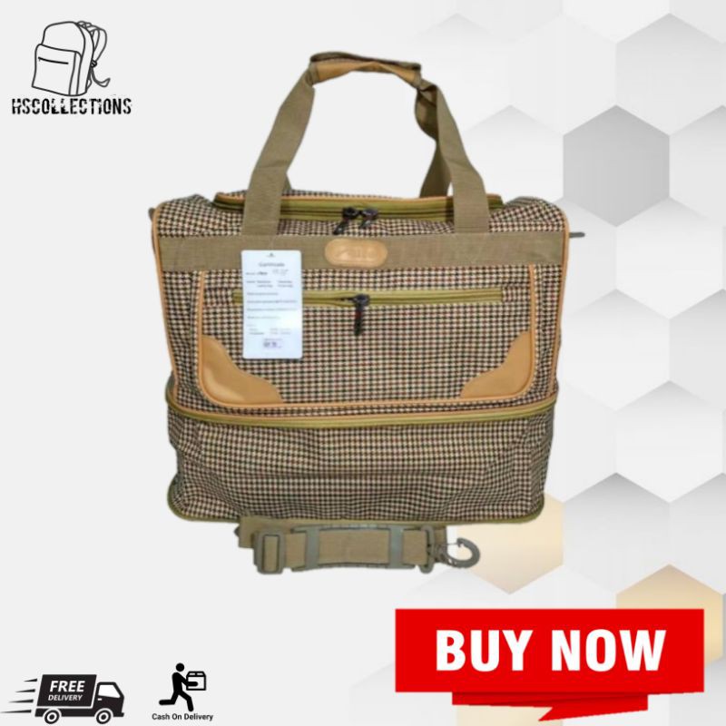 COD Tas Travel Bag - Expandable Palo Alto Tas Travel Multifungsi 65Liter PA689-70 - Cream