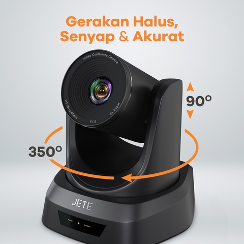 Webcam Video Conference JETE PTZ 3x Zoom - Garansi 2 Tahun Rusak Tukar Baru