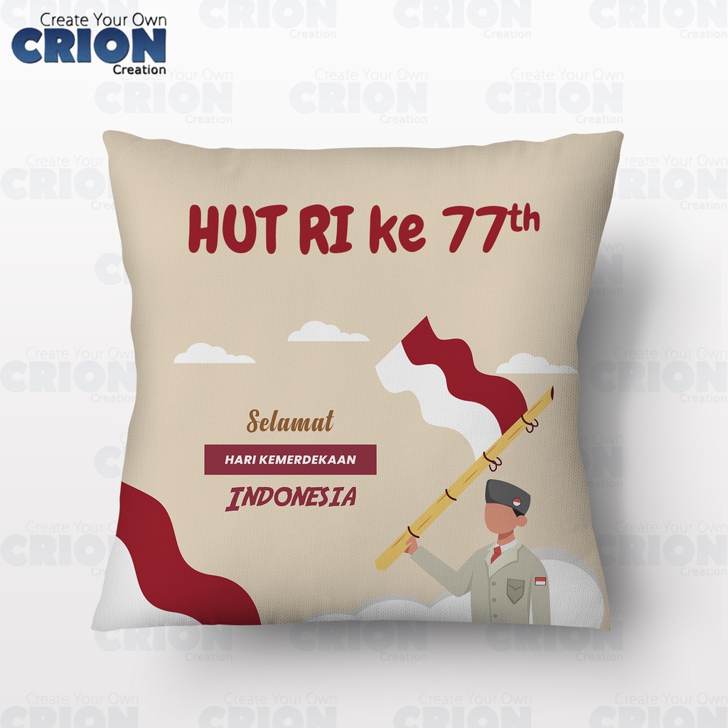 Bantal HUT RI - Kemerdekaan Indonesia - souvenir/kado - By Crion