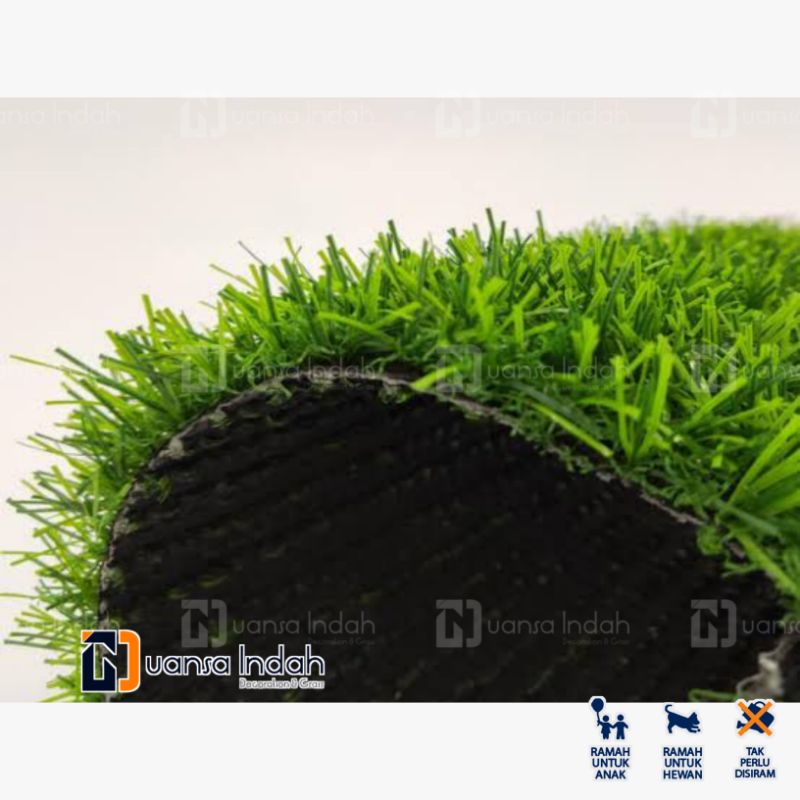 rumput sintetis type swiss standar ukuran 50x25 cm