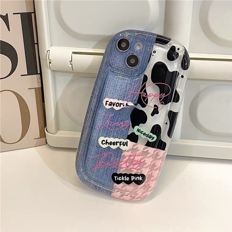 Case Motif Sapi Denim Untuk iPhone 12 13 11 Pro Max X Xs Max Xr