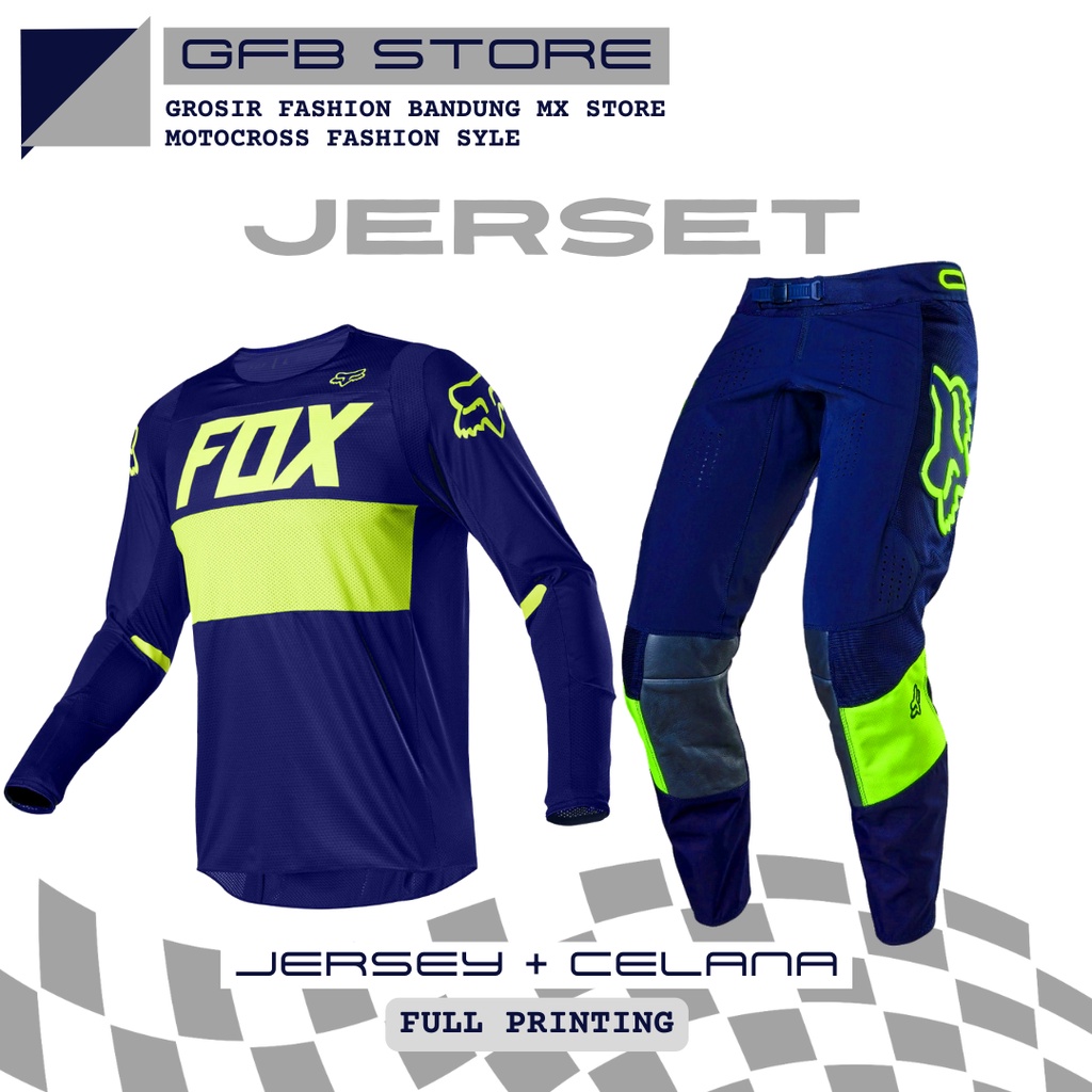 Jersey set motocross stabiloNavy | celana cross | Jersey trail