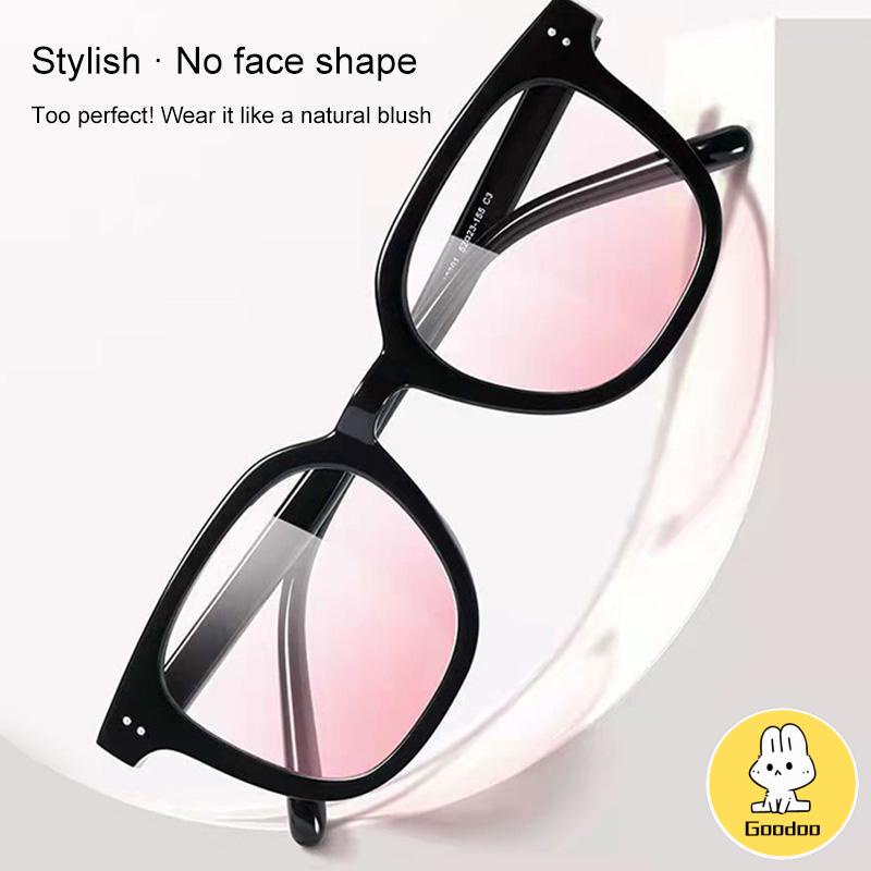 Kacamata Hitam Fashion Wanita Frame Kacamata Warna  Gradasi Pink / Hitam Untuk Import Sunglasses -Doo