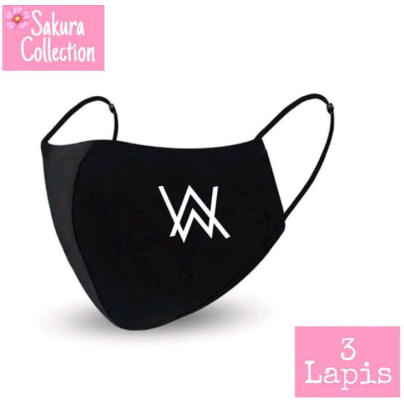 Masker Kain 3 Lapis - Alan Walker