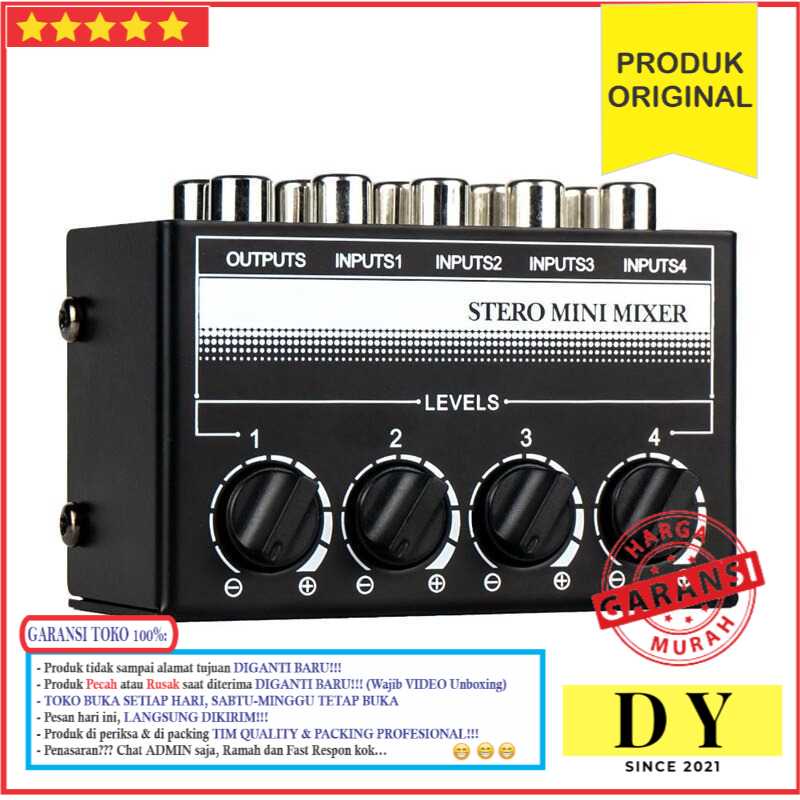 GARANSI Mixer Amplifier Audio Sound System Professional Ultra-Compact Mini Mixer Amplifier 4 Channel