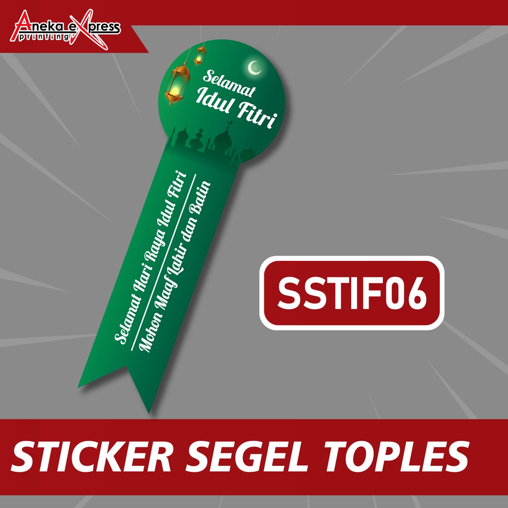 Stiker Segel | Sticker Toples | Stiker Lebaran Idul Fitri | Stiker Kemasan | Sticker Hampers-SSTIF06