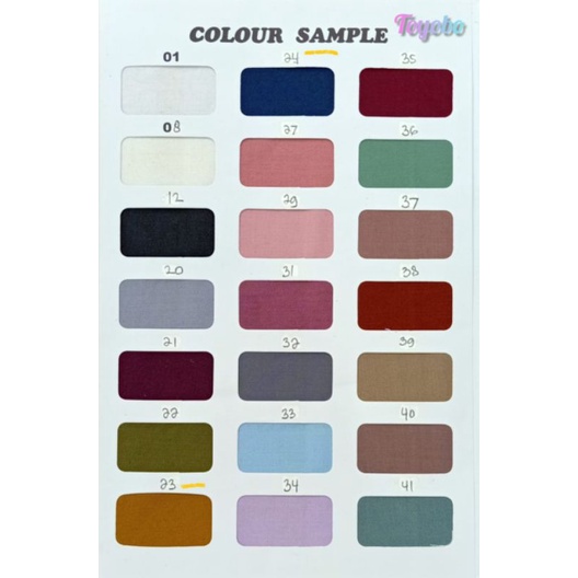 (Setia textile) Katun Toyobo Kain Polos