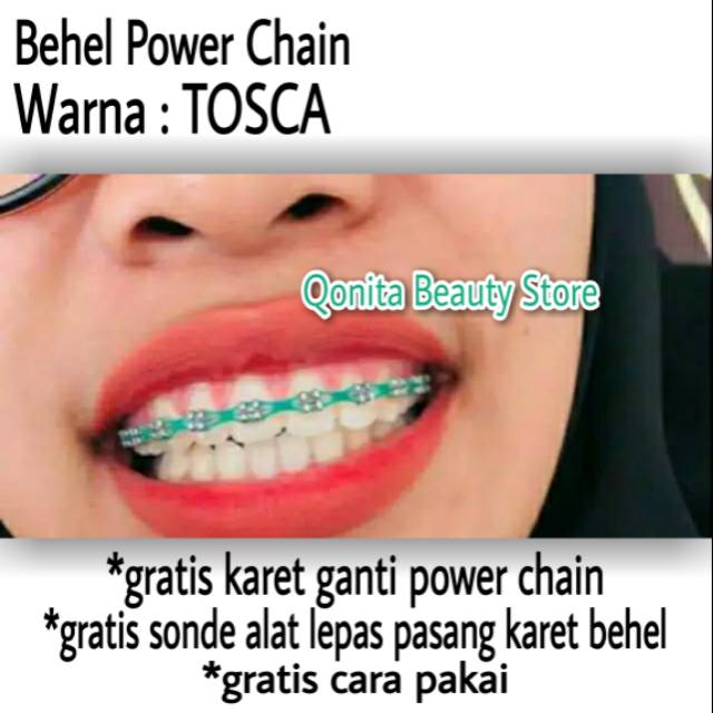 [BISA COD] BEHEL POWER CHAIN LEPAS PASANG MURAH WARNA TOSCA UNTUK CEWEK COWOK ATAS ATAU BAWAH SAJA