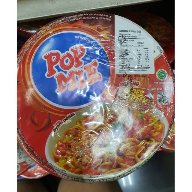 

Pop Mie kuah Pedes Dower rasa ayam pedas 75gr