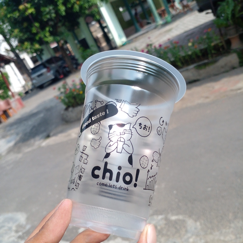 

sablon cup plastik hok 12oz 14oz 16oz datar termurah cetak logo