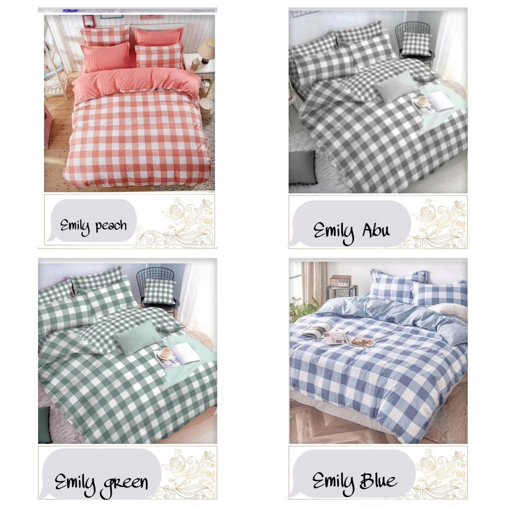 Sprei Motif Kotak Uk 180x200 Cm