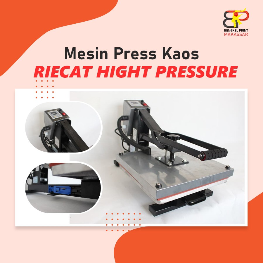 Mesin Heat Press Kaos RIECAT High Pressure