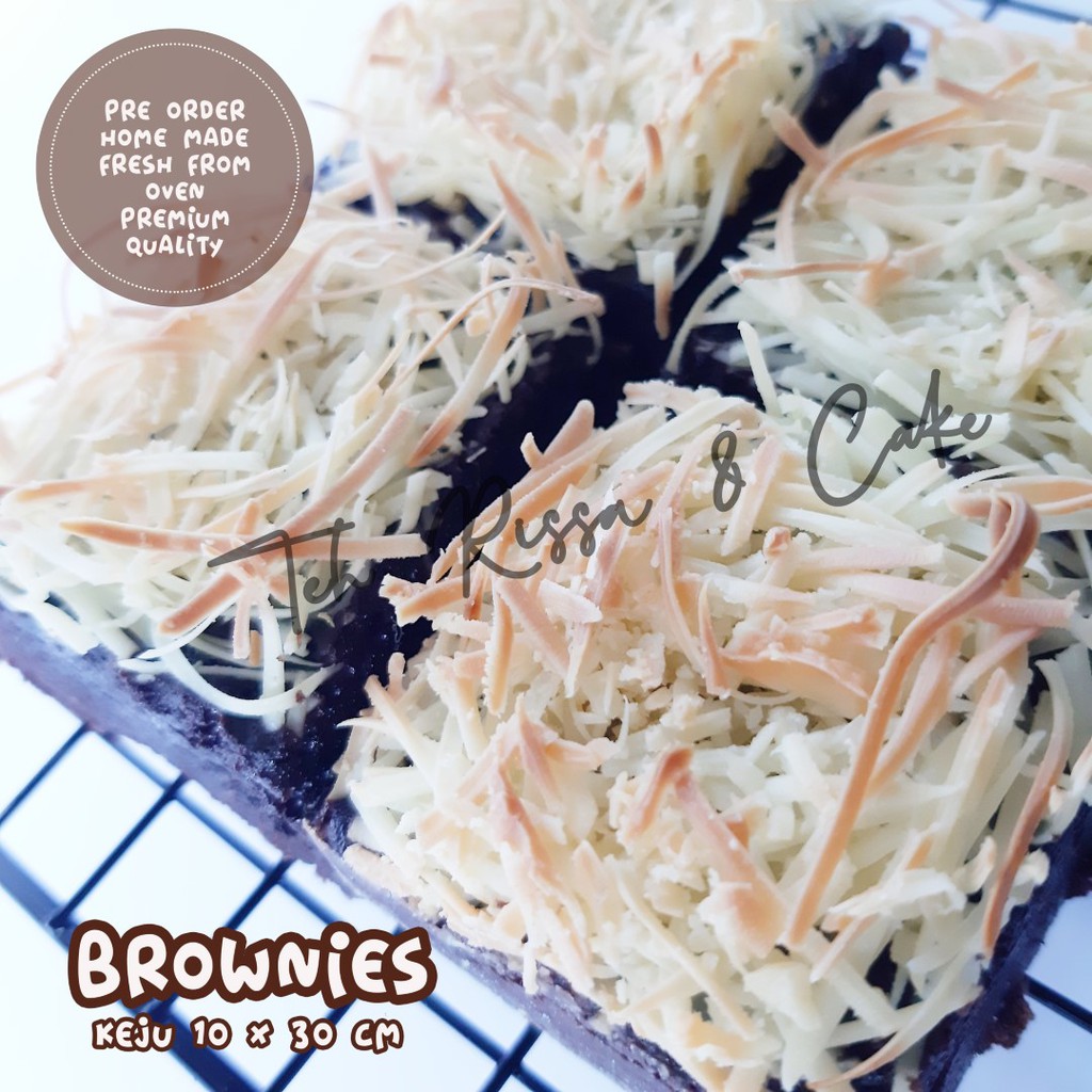 

Fudgy Brownies / Keju / Brownies coklat / brownies 10 x 30 Cm