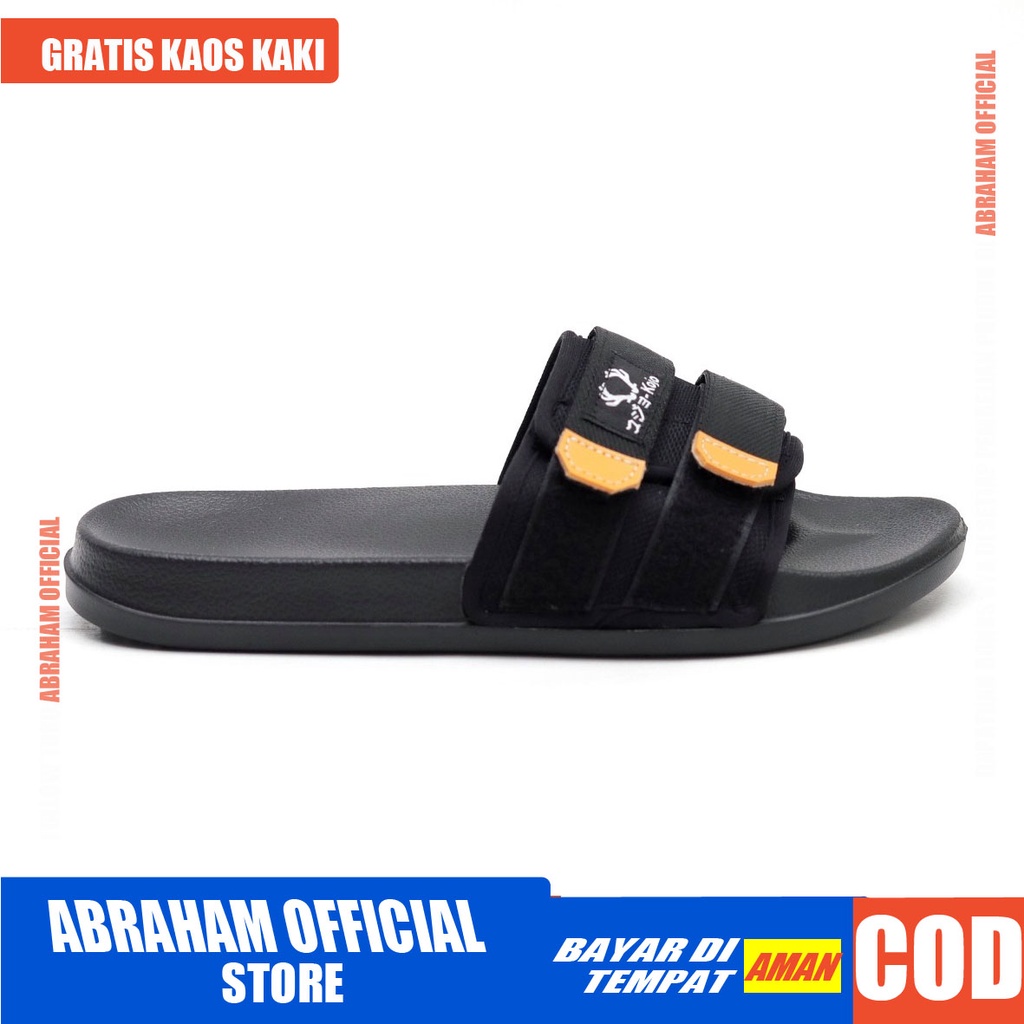 Sandal Slide Pria Kasual Flip Flop Cowok Keren Original Distro Korean Style