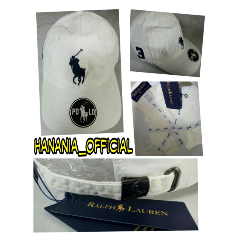 topi baseball polo white grade original 100%