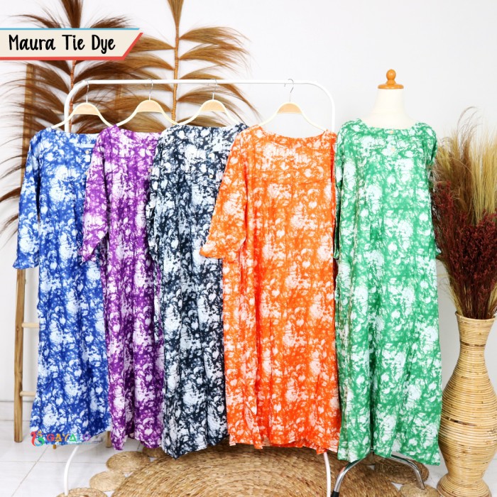 DASTER MAURA TIE DYE DASTER LENGAN PANJANG BAJU VIRAL KEKINIAN MURAH