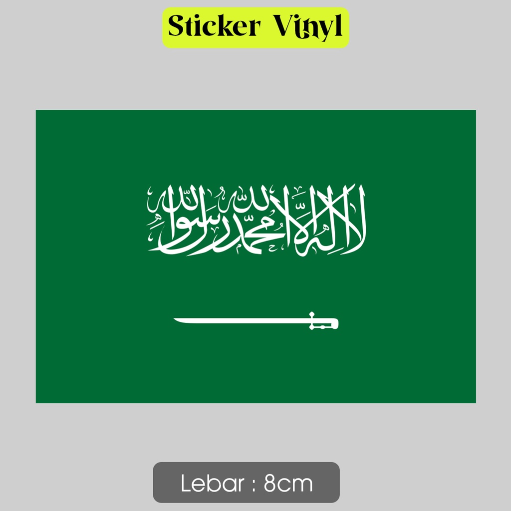 

Stiker Saudi Arabia Sticker Vinyl Satuaan Motif Bendera Negara Dunia Bahan Anti Air