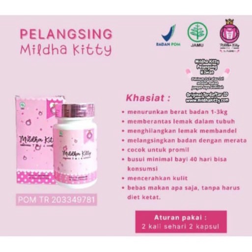 MILDHAKITTY PELANGSING FREE TEA JURAGAN KEVIN SLIMMING BPOM ORIGINAL PIL PINK MAGIC IBU MENYUSUI GEN