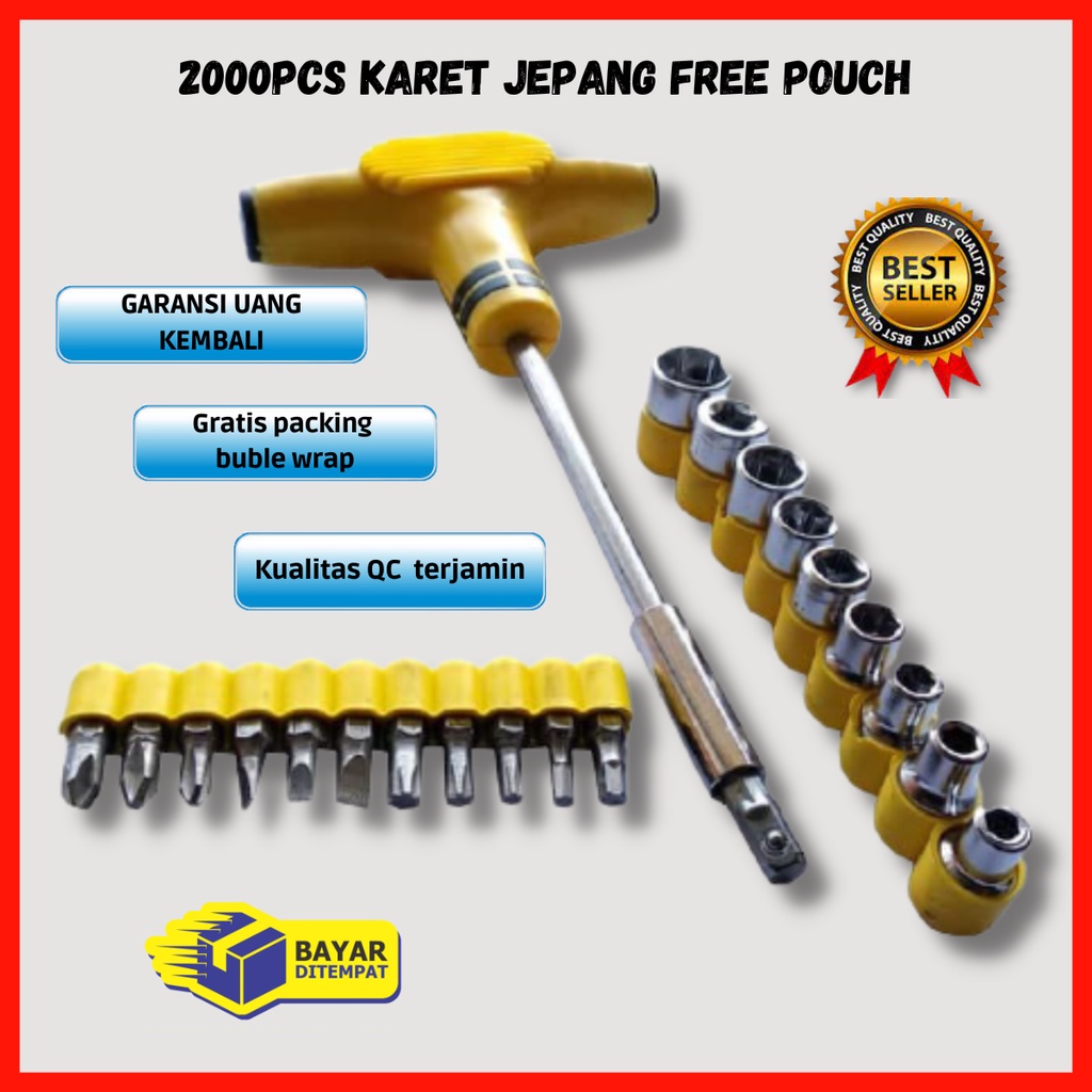 Obeng T Set 24pcs Serbaguna Kunci Socket Bits Sok / Kunci T / obeng set komplit serbaguna tekiro / o