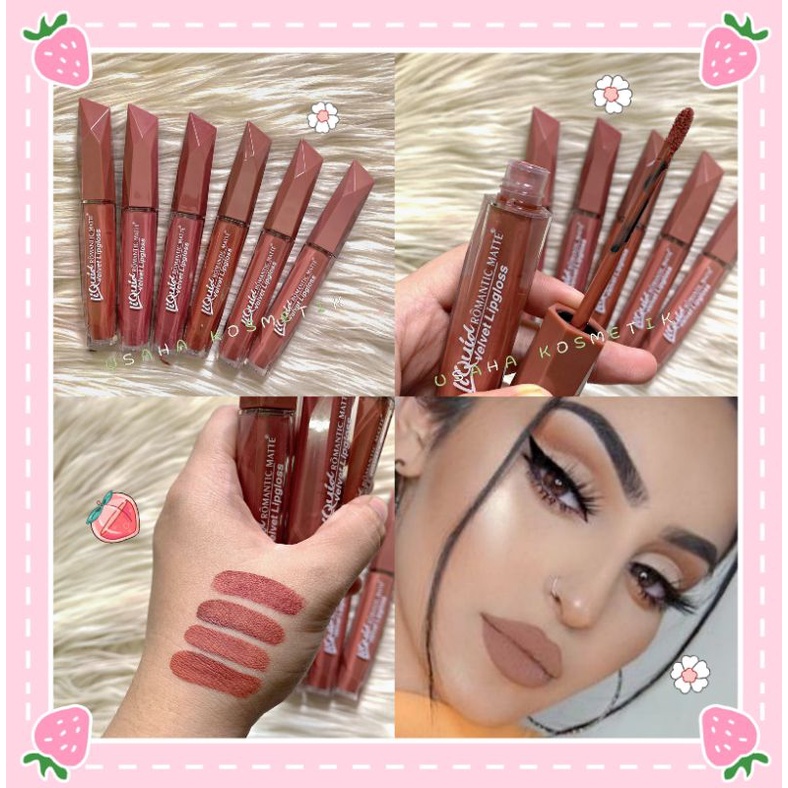 BEST SELLER!! PROMO LIPGLOSS VELVET NUDE ROMANTIC R800/R009 MATTE NUDE LONGLASTING