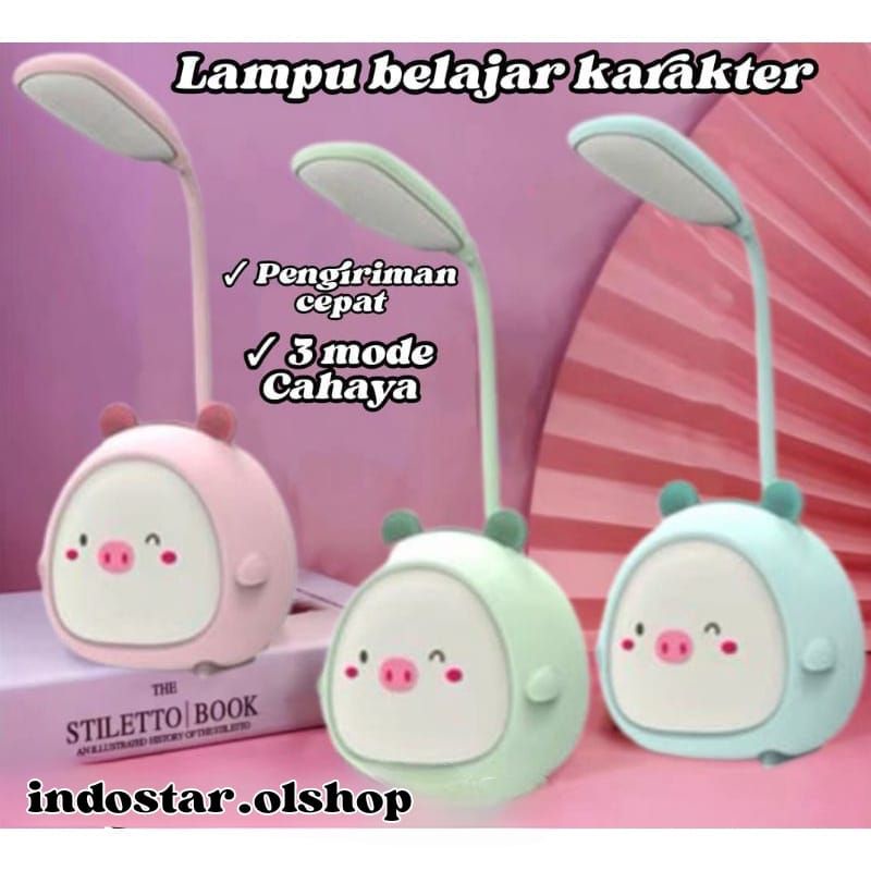 Lampu Belajar Cas / Lampu Meja LED 3 Mode Sentuh Eyelash Extension Baca