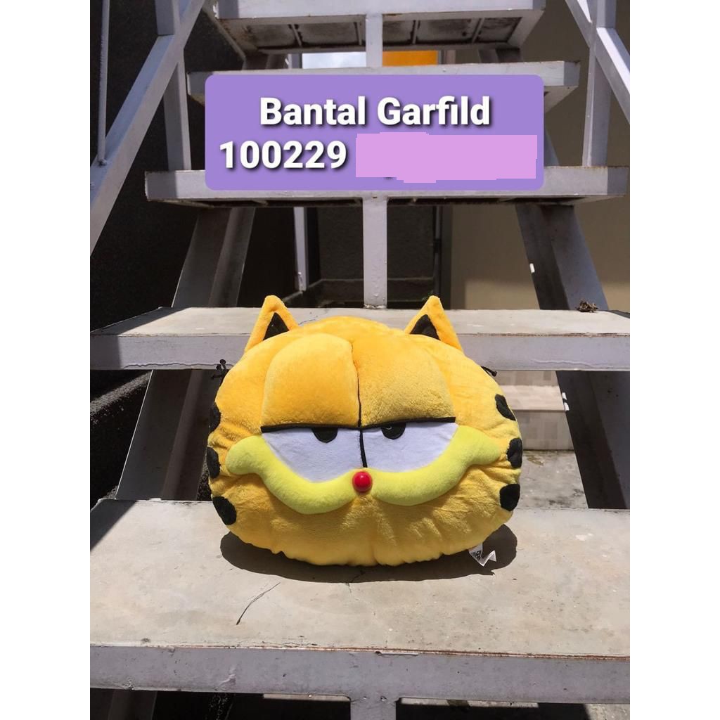 Boneka Bantal Kepala Karakter Garfield Kucing