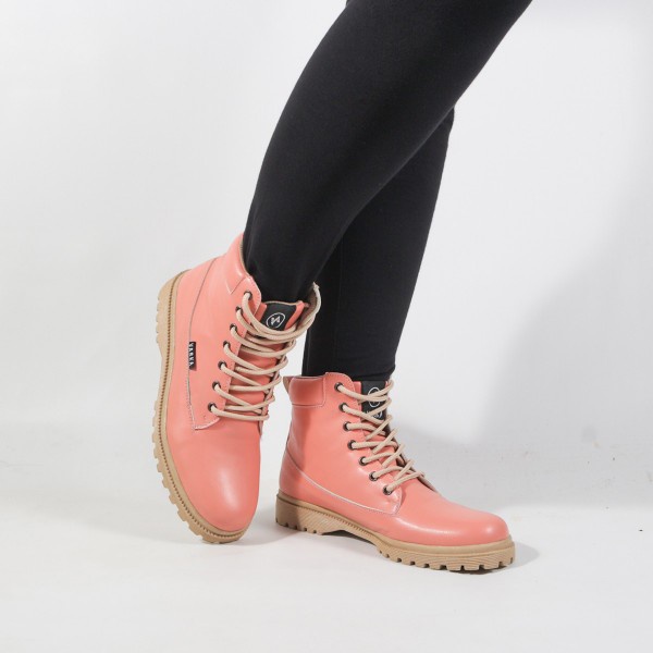 Sepatu Boots Wanita V 5278 Brand Varka Sepatu Sneaker Kets Wanita Trendi Berkualitas Warna Peach