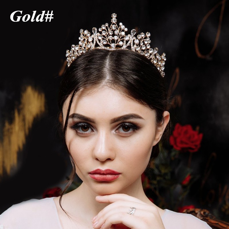 Baroque Deartiara Crystal Tiaras And Crowns Hairbands Rhinestone Wedding Hair Accessories For Bridal