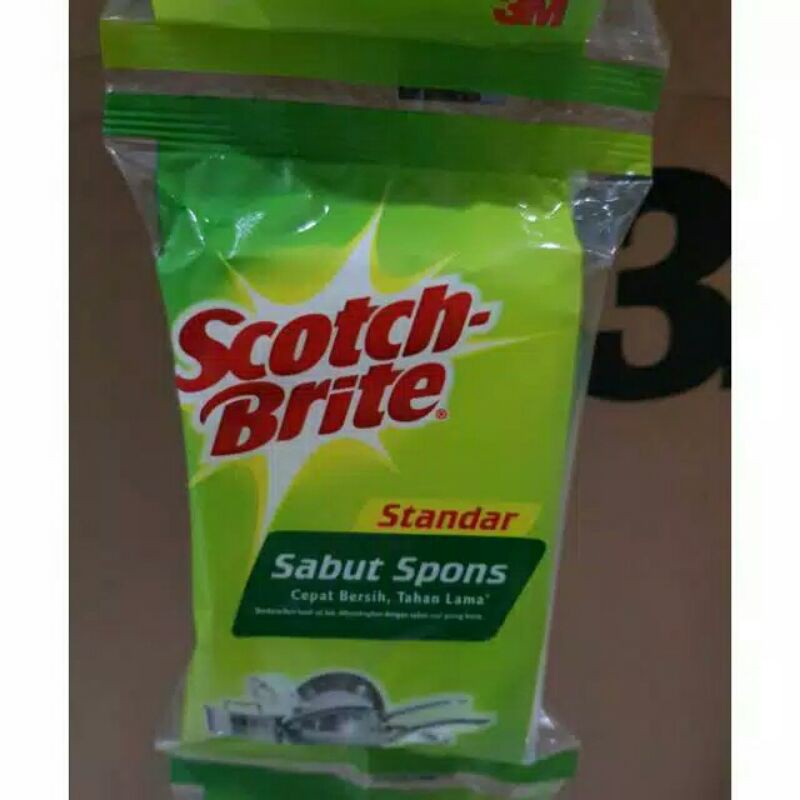 Sabut Spons Cuci Piring Scotch Brite / Spons Basic Scotch Brite