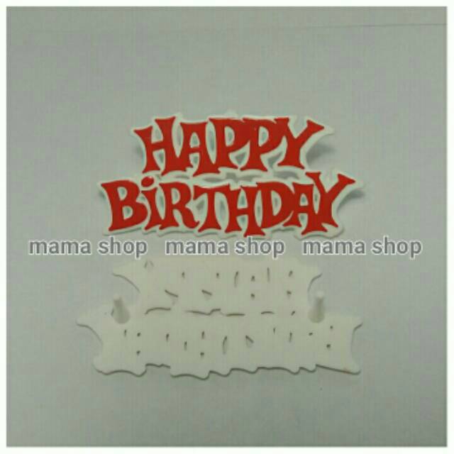 Topper kue ulang tahun hiasan cupcake Happy Birthday