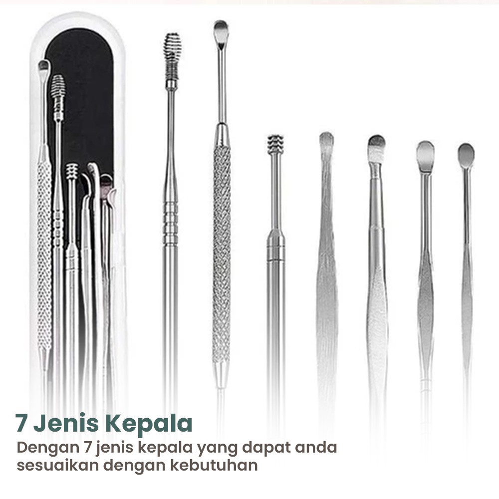 Pembersih Telinga Korek Kuping Ear Wax Picker 7 PCS - COD