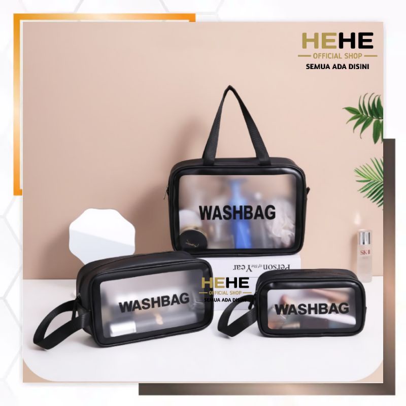 Tas Kosmetik WASHBAG / Tas Kosmetik Portable / Pouch Cosmetic Travel Organizer Serbaguna / Pouch Kam